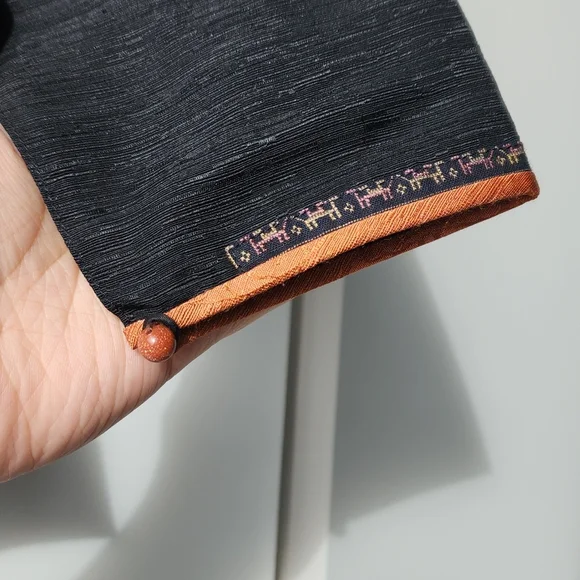 Vintage Silk Viscose Tapestry Jacquard Blouse - Picture 4 of 8